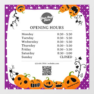 Opening Times | Business Logo Opening Halloween
