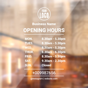 Opening Times Business Logo Opening Hours