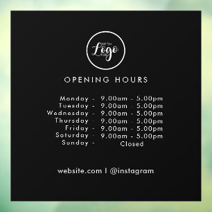 Opening Times   Business Logo Opening Hours Black 