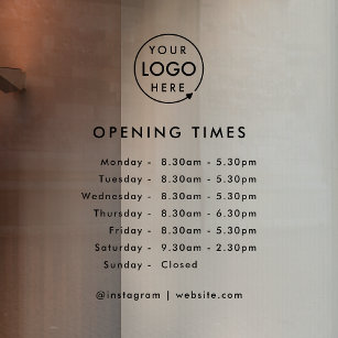 Opening Times   Business Logo Opening Hours Modern