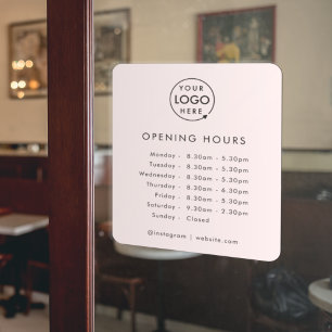 Opening Times   Business Logo Opening Hours Pink