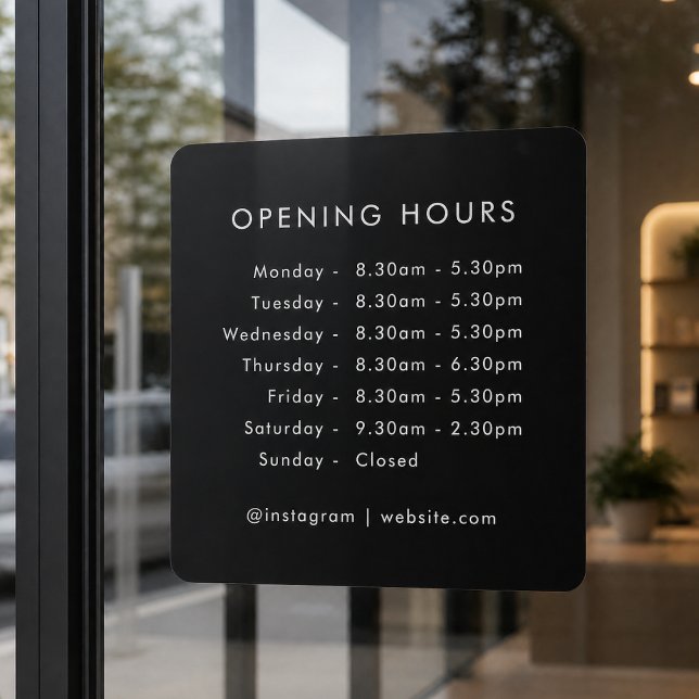 Opening Times | Business Opening Hours Black (Creator Uploaded)
