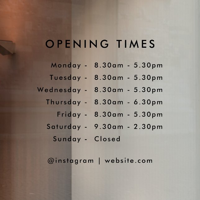 Opening Times | Business Opening Hours Modern (Creator Uploaded)