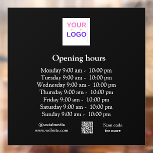 Opening times hours day business store shop hotel