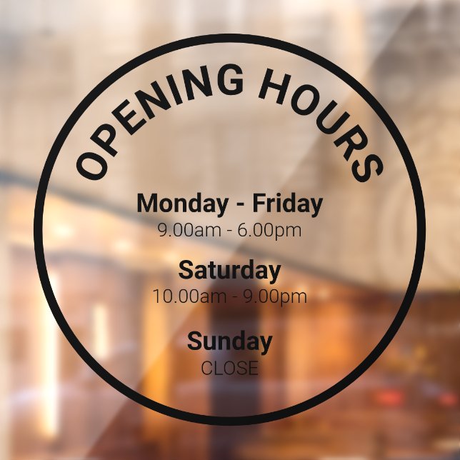 Opening Times | Round Business Opening Hours  Wind (Sheet 2)