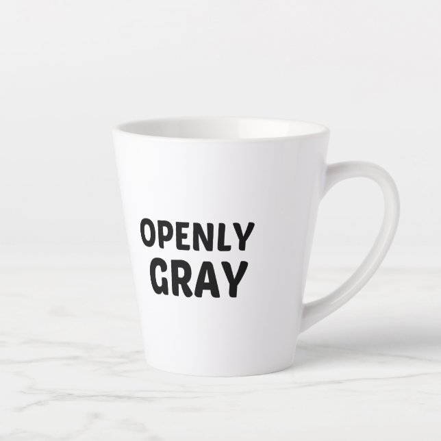 OPENLY GRAY BLACK LATTE MUG (Right)