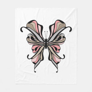 Openwork butterfly fleece blanket