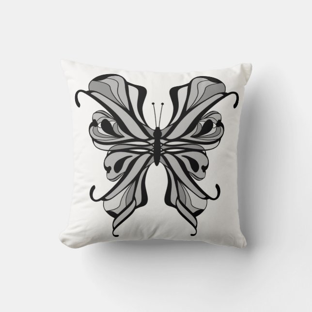 Openwork butterfly throw pillow (Front)