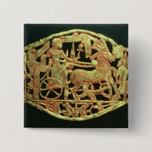 Openwork plaque or buckle 15 cm square badge