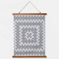 Openwork squares art deco retro black white