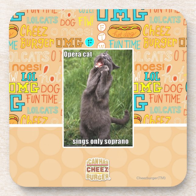 Opera Cat Coaster (Front)