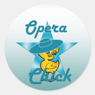 Opera Chick #7 Classic Round Sticker