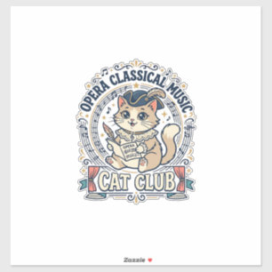Opera Classical Music Cat Cute Cat T-Shirt Design 