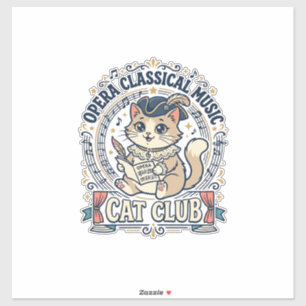 Opera Classical Music Cat Cute Cat T-Shirt Design 