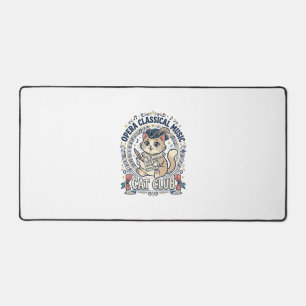 Opera Classical Music Cat Cute Cat T-Shirt Design  Desk Mat