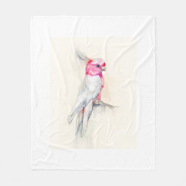Opera Cockatoo Fleece Blanket (Front)