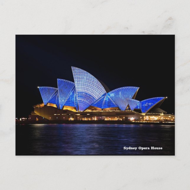 Opera House Sydney at Night Holiday Postcard (Front)