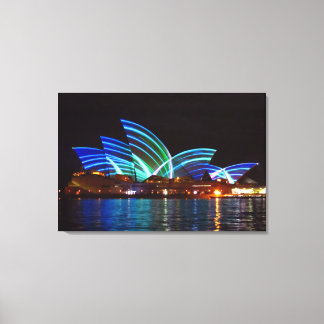 opera house vivid lights canvas print