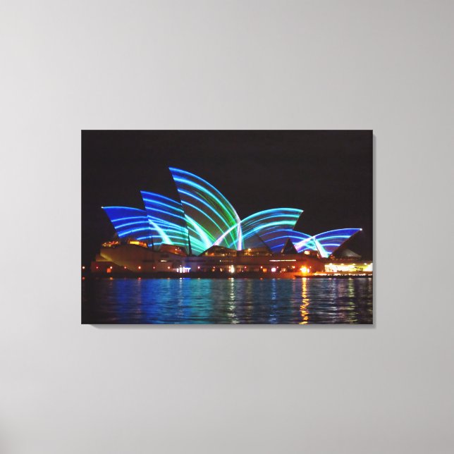 opera house vivid lights canvas print (Front)