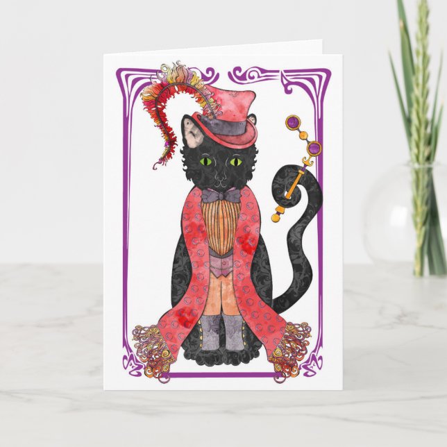 Opera Kitty Greeting Card (Front)