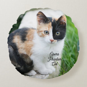 Opera Phantom Cat Round Cushion
