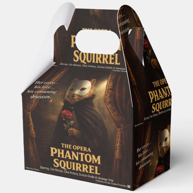 Opera Phantom Squirrel Parody Favour Box (Back)