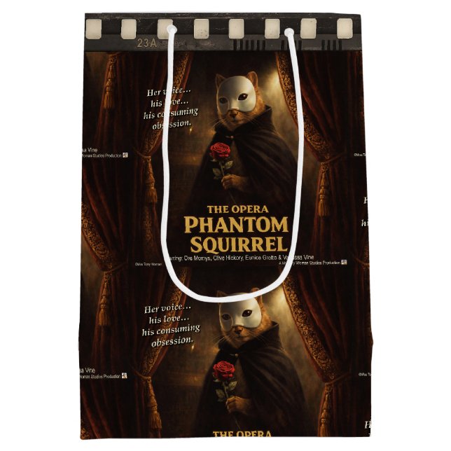 Opera Phantom Squirrel Parody Medium Gift Bag (Back)