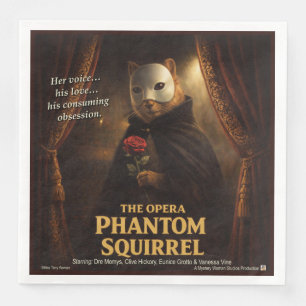 Opera Phantom Squirrel Parody Napkin