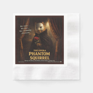 Opera Phantom Squirrel Parody Napkin