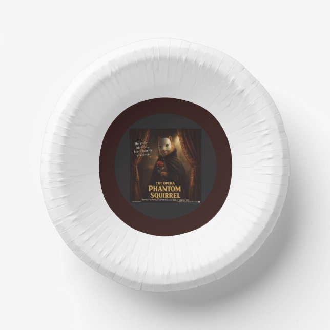 Opera Phantom Squirrel Parody Paper Plate (Front)