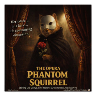 Opera Phantom Squirrel Parody Poster