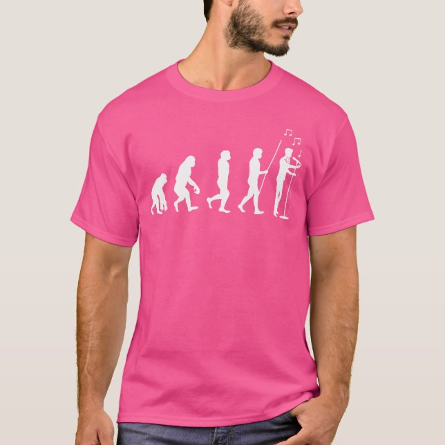 Opera Singer Evolution Musician Singing Expert Mus T-Shirt (Front)