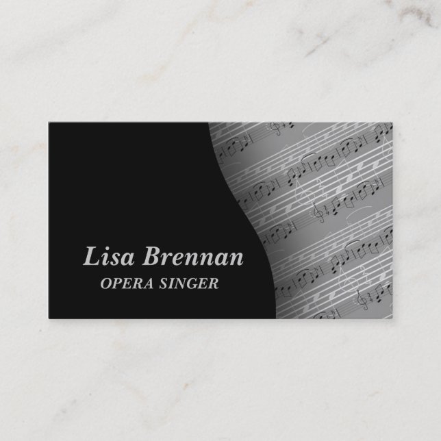 Opera Singer , Musician , Classics Notes Business Card (Front)