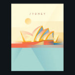 Opera Sydney - Minimal Art Deco - Travel POster<br><div class="desc">Opera Sydney</div>
