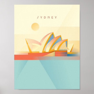 Opera Sydney - Minimal Art Deco - Travel POster