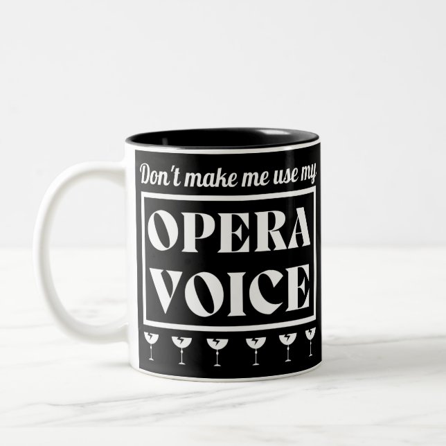Opera Voice Opera Singer Two-Tone Coffee Mug (Left)