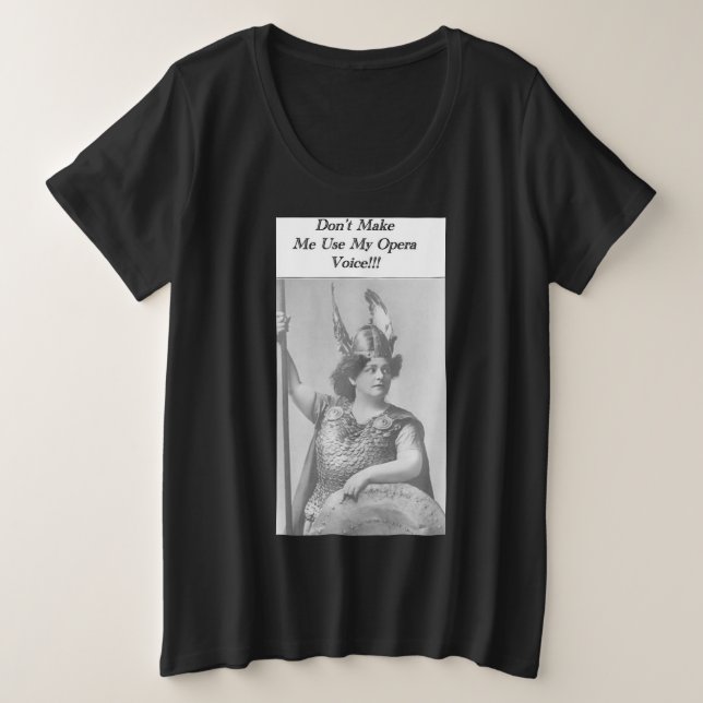 Opera Voice Plus Size T-Shirt (Design Front)