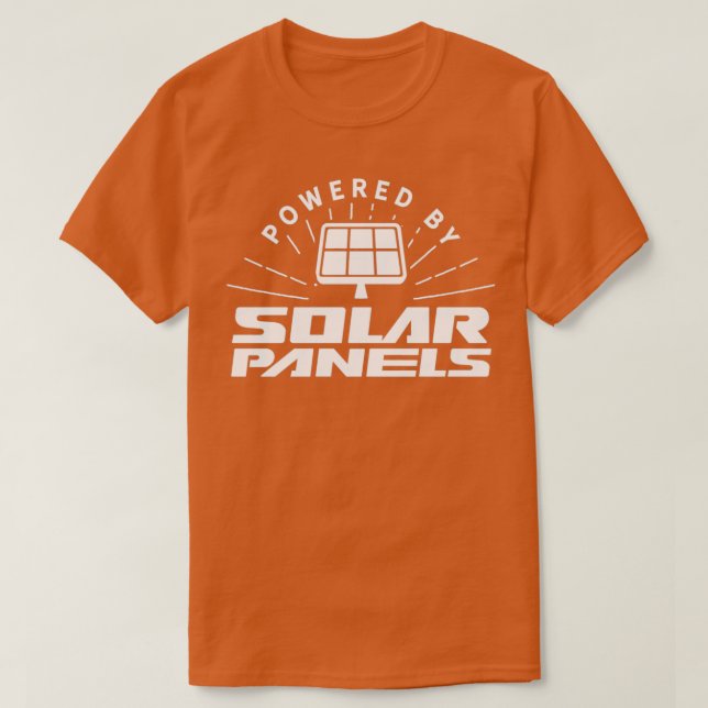 Operated by solar panels T-Shirt (Design Front)