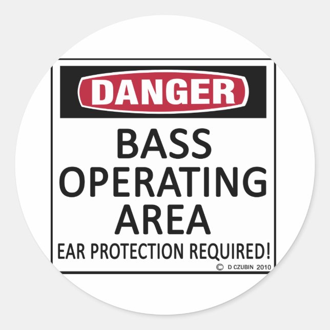 Operating Area Bass Classic Round Sticker (Front)