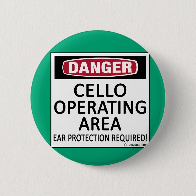 Operating Area Cello 6 Cm Round Badge (Front)