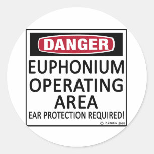 Operating Area Euphonium Classic Round Sticker