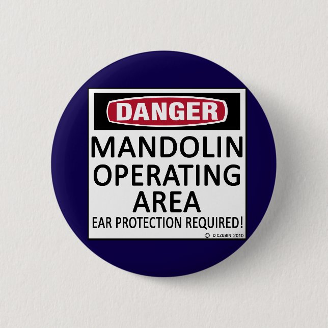 Operating Area Mandolin 6 Cm Round Badge (Front)