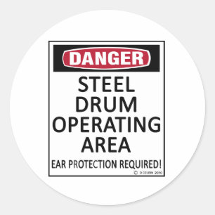 Operating Area Steel Drum Classic Round Sticker
