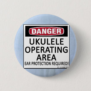 Operating Area Ukulele 6 Cm Round Badge