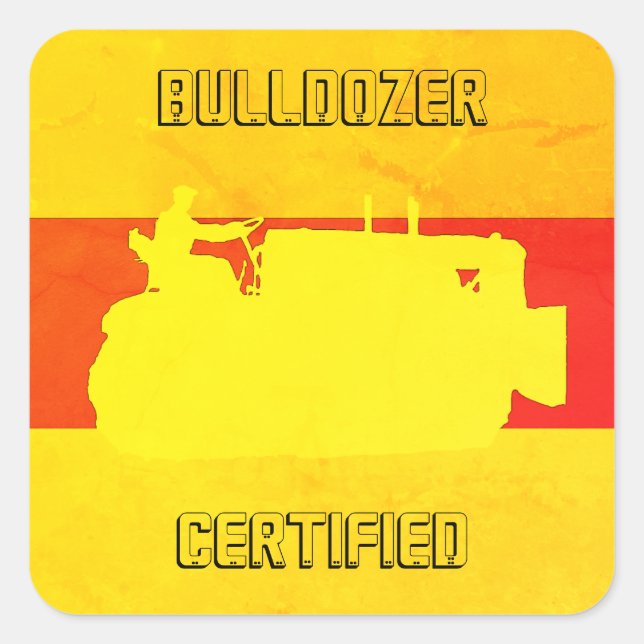 OPERATING ENGINEER BULLDOZER CERTIFIED SOUTHWEST SQUARE STICKER (Front)