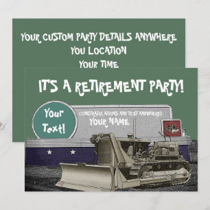 OPERATING ENGINEER BULLDOZER RETIREMENT INVITATION
