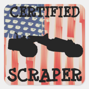 Operating Engineer Certified Scraper Hand Sticker