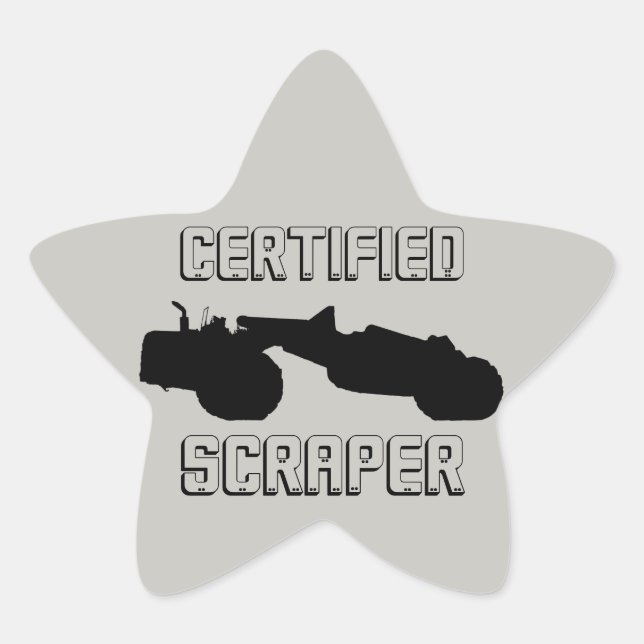 Operating Engineer Certified Scraper Hand Sticker (Front)