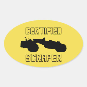 Operating Engineer Certified Scraper Hand Sticker