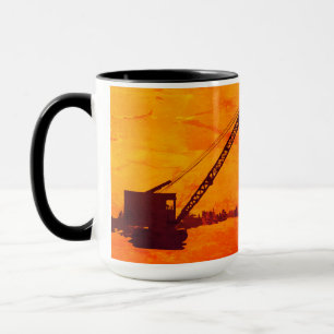 OPERATING ENGINEER ICE FISHING CRANE OPERATOR ART MUG
